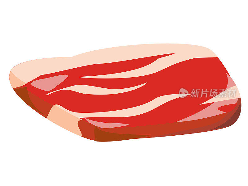 烤肉生肉排骨图标/插图材料矢量